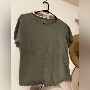 LIKE NEW ⭐️ American Eagle Olive Green Crop Top T-shirt